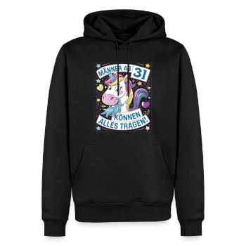 Les hommes âgés de 31 ans et plus peuvent porter n’importe quoi pour leur 31e anniversaire - Sweat à capuche Premium bio Homme - noir - Devant - Nico (187cm)