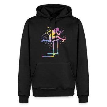 Course de haies Course d’obstacles Courses de haies pour enfants - Sweat à capuche Premium bio Homme - noir - Devant - Nico (187cm)