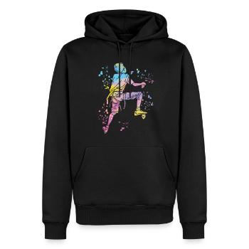 Bloc Colorsplash Bloc de bloc - Sweat à capuche Premium bio Homme - noir - Devant - Nico (187cm)