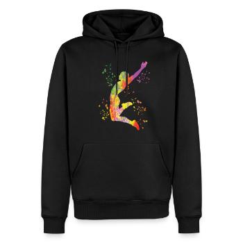 Sauts en longueur Saut en longueur Enfants Saut en longueur - Sweat à capuche Premium bio Homme - noir - Devant - Nico (187cm)