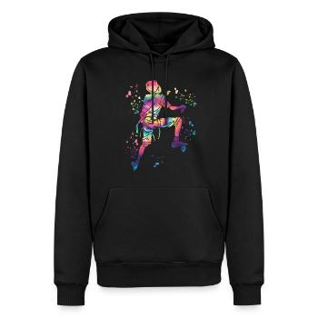 Bloc Colorsplash Bloc de bloc - Sweat à capuche Premium bio Homme - noir - Devant - Nico (187cm)