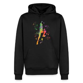 Bloc Colorsplash Bloc de bloc - Sweat à capuche Premium bio Homme - noir - Devant - Nico (187cm)