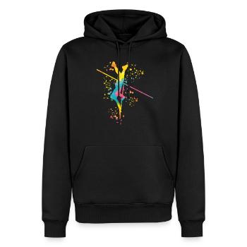 Stabhochspringer Kids Stabhochsprung - Männer Premium Bio Hoodie - Schwarz - Vorne - Nico (187cm)