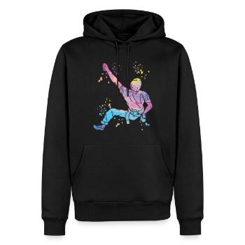 Bloc Colorsplash Bloc de bloc - Sweat à capuche Premium bio Homme - noir - Devant - Nico (187cm)