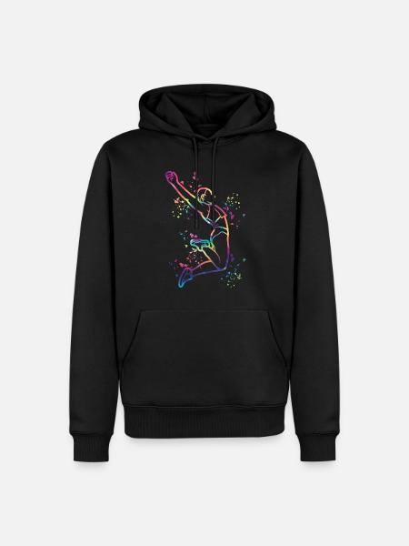 Weitspringer Weitspringen Kinder Weitsprung - Männer Premium Bio Hoodie - Schwarz