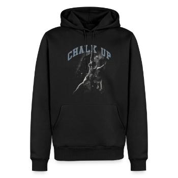 Chalk Up Boulderer Bouldern - Männer Premium Bio Hoodie - Schwarz - Vorne - Nico (187cm)