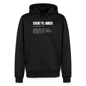 Creative Event Planner Definition T-Shirts - Männer Premium Bio Hoodie - Schwarz - Vorne - Nico (187cm)