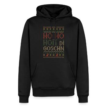 Ho Ho Hoit Di Goschn Weihnachten Lustig - Männer Premium Bio Hoodie - Schwarz - Vorne - Nico (187cm)