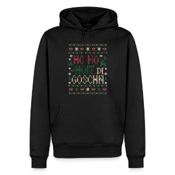 Ho Ho Hoit Di Goschn Weihnachten Lustig - Männer Premium Bio Hoodie - Schwarz - Vorne - Nico (187cm)