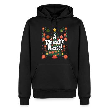 Ä Tännsch’n Please Arbre de Noël Humour - Sweat à capuche Premium bio Homme - noir - Devant - Nico (187cm)