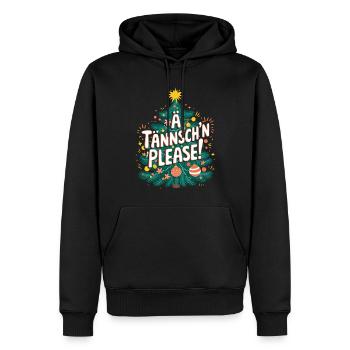 Ä Tännsch’n Please Humour de Noël - Sweat à capuche Premium bio Homme - noir - Devant - Nico (187cm)