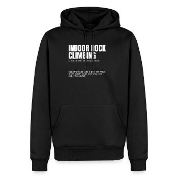 Définition amusante pour l’escalade en salle Indoor H - Sweat à capuche Premium bio Homme - noir - Devant - Nico (187cm)