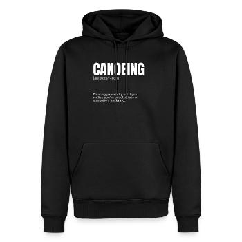 Funny Canoeing Definition - Männer Premium Bio Hoodie - Schwarz - Vorne - Nico (187cm)