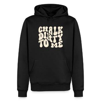 Boulderer Chalk Dirty To Me Bouldering - Sweat à capuche Premium bio Homme - noir - Devant - Nico (187cm)