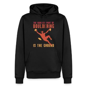Bouldering Boulderer Bouldering - Men’s Premium Organic Hoodie - black - Front - Nico (187cm)