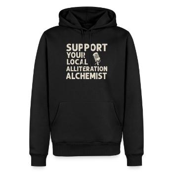 Poetry Slam Wortspiel Krieger Slam Poetry - Männer Premium Bio Hoodie - Schwarz - Vorne - Nico (187cm)