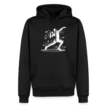 Lanceur de poids Colorsplash Lancer de poids - Sweat à capuche Premium bio Homme - noir - Devant - Nico (187cm)