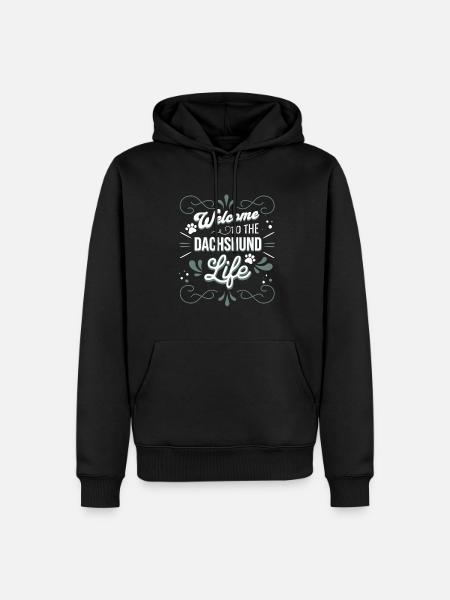 Dachshund - Männer Premium Bio Hoodie - Schwarz