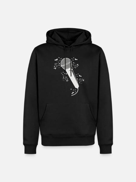 Microphone Poetry Slam Podcast Singer - Men’s Premium Organic Hoodie - black