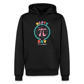 Happy Pi Day - Soyez irrationnel : mathématiques et humour - Sweat à capuche Premium bio Homme - noir - Devant - Nico (187cm)