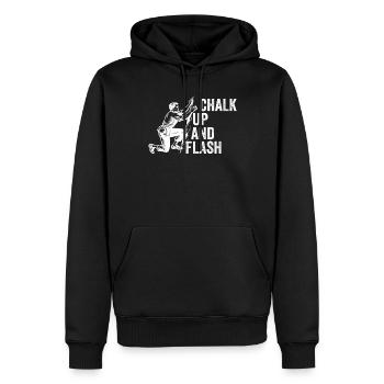 Boulderer Chalk Up Und Flash Bouldering - Männer Premium Bio Hoodie - Schwarz - Vorne - Nico (187cm)