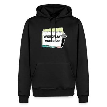 Poetry Slam Wortspiel Krieger Slam-poesie - Männer Premium Bio Hoodie - Schwarz - Vorne - Nico (187cm)