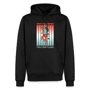 Boulderer Chalk Up Und Flash Bouldering - Männer Premium Bio Hoodie - Schwarz - Vorne - Nico (187cm)