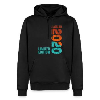 Limited Edition January 2020 Legendär Seit January - Männer Premium Bio Hoodie - Schwarz - Vorne - Nico (187cm)
