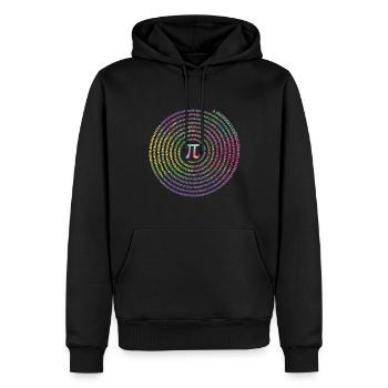 Pi Day Fascinant Spiral Numbers - Sweat à capuche Premium bio Homme - noir - Devant - Nico (187cm)