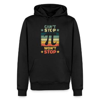 Can’t Stop Won’t Stop Pi Journée de célébration de Pi - Sweat à capuche Premium bio Homme - noir - Devant - Nico (187cm)
