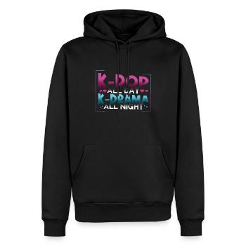 K-Pop All Day K-Drama All Night Fandom Kultur - Männer Premium Bio Hoodie - Schwarz - Vorne - Nico (187cm)