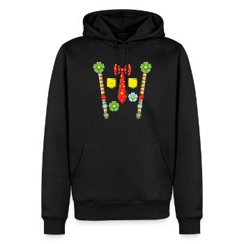 Fasching Clown Kostüm Bunte Blumen Krawatte - Männer Premium Bio Hoodie - Schwarz - Vorne - Nico (187cm)