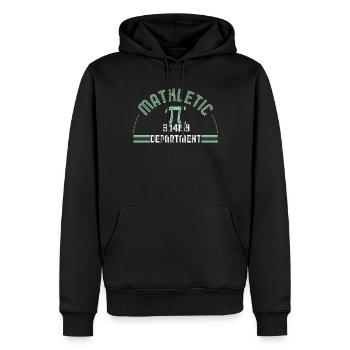 Mathletic Pi Day 3.14159 Department - Men’s Premium Organic Hoodie - black - Front - Nico (187cm)