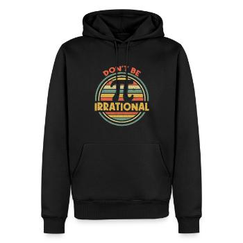 Pi Day : Ne soyez pas irrationnel Retro Design - Sweat à capuche Premium bio Homme - noir - Devant - Nico (187cm)