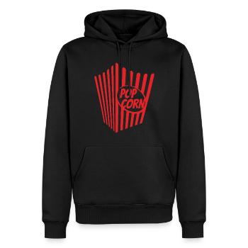 Maïs soufflé de carnaval Maïs soufflé - Sweat à capuche Premium bio Homme - noir - Devant - Nico (187cm)