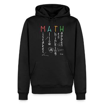 Pi-Tag: Mathe Fehler Ermöglichen Denken - Männer Premium Bio Hoodie - Schwarz - Vorne - Nico (187cm)