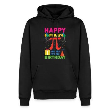 Happy Pi Day Und Ja, Es Ist Mein Geburtstag - Männer Premium Bio Hoodie - Schwarz - Vorne - Nico (187cm)