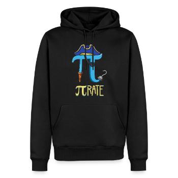 Lustiges Piraten-Motiv zum Pi-Tag - Männer Premium Bio Hoodie - Schwarz - Vorne - Nico (187cm)