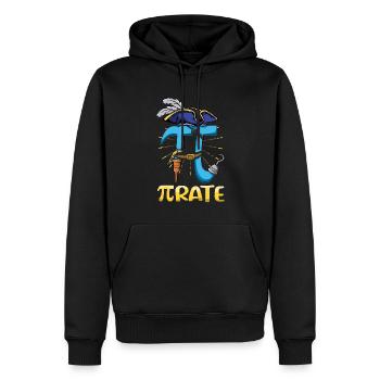 Pi Tag Piraten Abenteuer PiRATE - Männer Premium Bio Hoodie - Schwarz - Vorne - Nico (187cm)