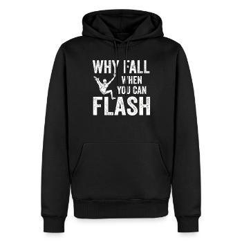 Boulderer Chalk Up Und Flash Bouldering - Männer Premium Bio Hoodie - Schwarz - Vorne - Nico (187cm)
