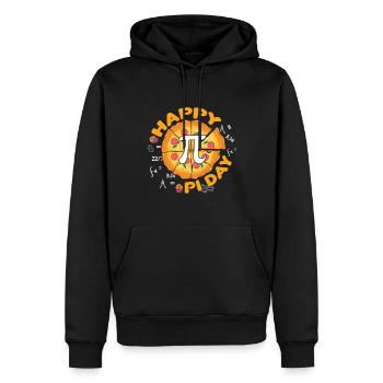 Happy Pi Day Pizza Thème Math Fun - Sweat à capuche Premium bio Homme - noir - Devant - Nico (187cm)
