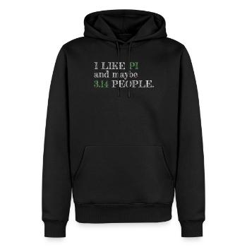 J’aime pi et peut-être 3,14 personnes pi jour - Sweat à capuche Premium bio Homme - noir - Devant - Nico (187cm)