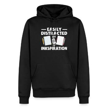 Poetry Slam Tintenspiration Slam-poesie - Männer Premium Bio Hoodie - Schwarz - Vorne - Nico (187cm)