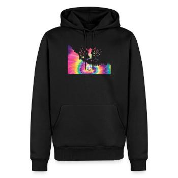 Trail Runner Cross Trail Bergläufer - Männer Premium Bio Hoodie - Schwarz - Vorne - Nico (187cm)