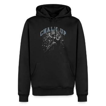 Chalk Up Boulderer - Männer Premium Bio Hoodie - Schwarz - Vorne - Nico (187cm)