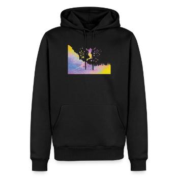 Trail Runner Cross Trail Bergläufer - Männer Premium Bio Hoodie - Schwarz - Vorne - Nico (187cm)
