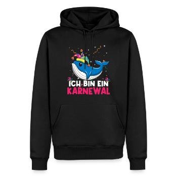 Carnaval Je suis un Karnewal - Sweat à capuche Premium bio Homme - noir - Devant - Nico (187cm)
