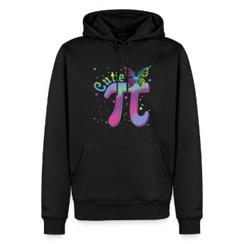Cutie Pi Day pour les fans de mathématiques avec papillon - Sweat à capuche Premium bio Homme - noir - Devant - Nico (187cm)