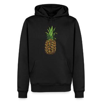 Pi Day Ananas Muster für Mathefans - Männer Premium Bio Hoodie - Schwarz - Vorne - Nico (187cm)