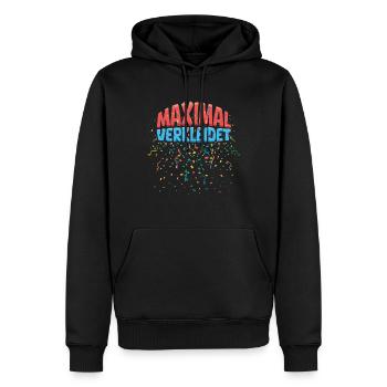 Karneval Maximal Verkleidet Bunt Konfetti Party - Männer Premium Bio Hoodie - Schwarz - Vorne - Nico (187cm)